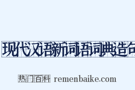 现代汉语新词语词典造句是什么意思的图片